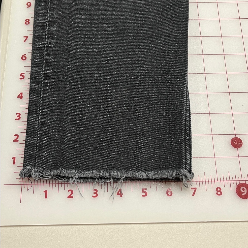 RE/DONE Button Fly Black Wash Raw-Edge Hem Cotton Weekend Casual Denim Jean 28 - Picture 6 of 16
